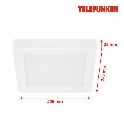 Telefunken 309606TF - LED RGBW Stmievateľné stropné svietidlo LED/18W/230V 2700-6500K Wi-Fi Tuya