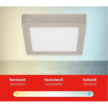 Telefunken 309702TF - LED RGB Stmievateľné stropné svietidlo LED/23W/230V 2700-6500 Wi-Fi Tuya matný chróm