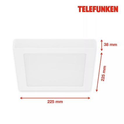 Telefunken 309706TF - LED RGB Stmievateľné stropné svietidlo LED/23W/230V 2700-6500K Wi-Fi Tuya biela