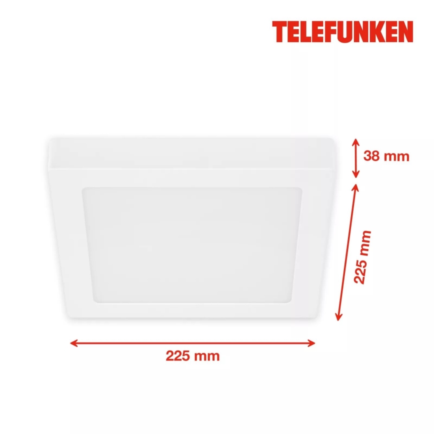 Telefunken 309706TF - LED RGB Stmievateľné stropné svietidlo LED/23W/230V 2700-6500K Wi-Fi Tuya biela