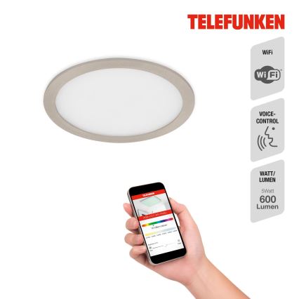 Telefunken 310102TF - LED RGBW Stmievateľné kúpeľňové podhľadové svietidlo LED/18W/230V 2700-6500K IP23 Wi-Fi Tuya