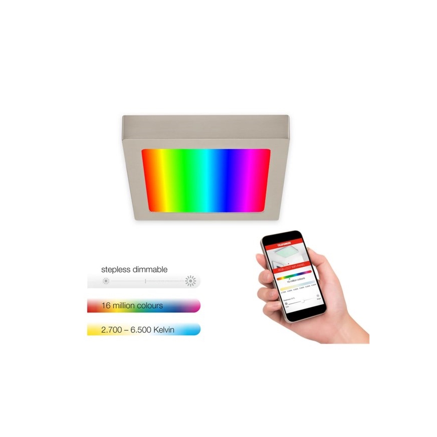Telefunken 311002TF - LED RGBW Stmievateľné stropné svietidlo LED/12W/230V 2700-6500K Wi-Fi Tuya
