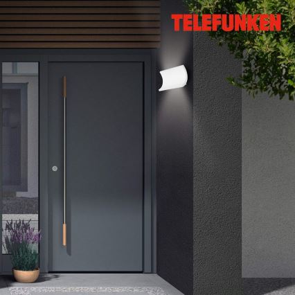 Telefunken 312806TF - LED Vonkajšie nástenné svietidlo 2xLED/6W/230V IP44 biela