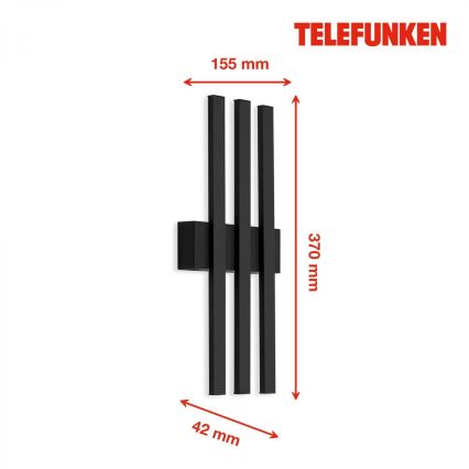 Telefunken 313305TF - LED Vonkajšie nástenné svietidlo 3xLED/4W/230V IP44