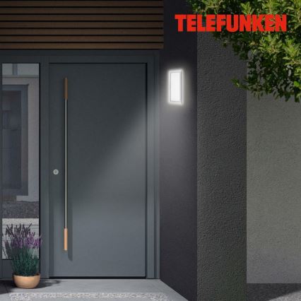 Telefunken 313604TF - LED Vonkajšie nástenné svietidlo LED/16W/230V IP44 strieborná