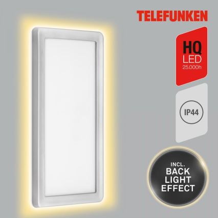 Telefunken 313604TF - LED Vonkajšie nástenné svietidlo LED/16W/230V IP44 strieborná