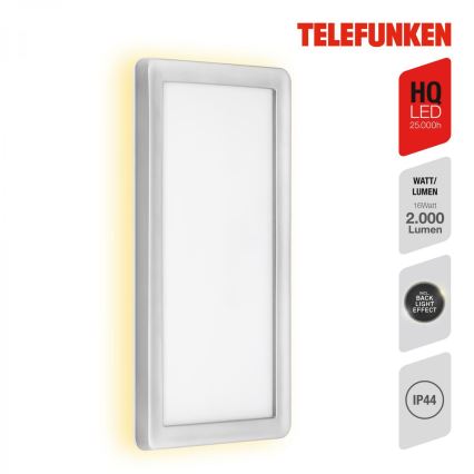 Telefunken 313604TF - LED Vonkajšie nástenné svietidlo LED/16W/230V IP44 strieborná