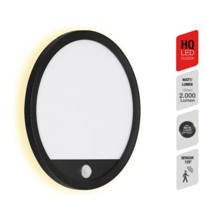 Telefunken 313705TF - LED Vonkajšie nástenné svietidlo so senzorom LED/15W/230V IP44