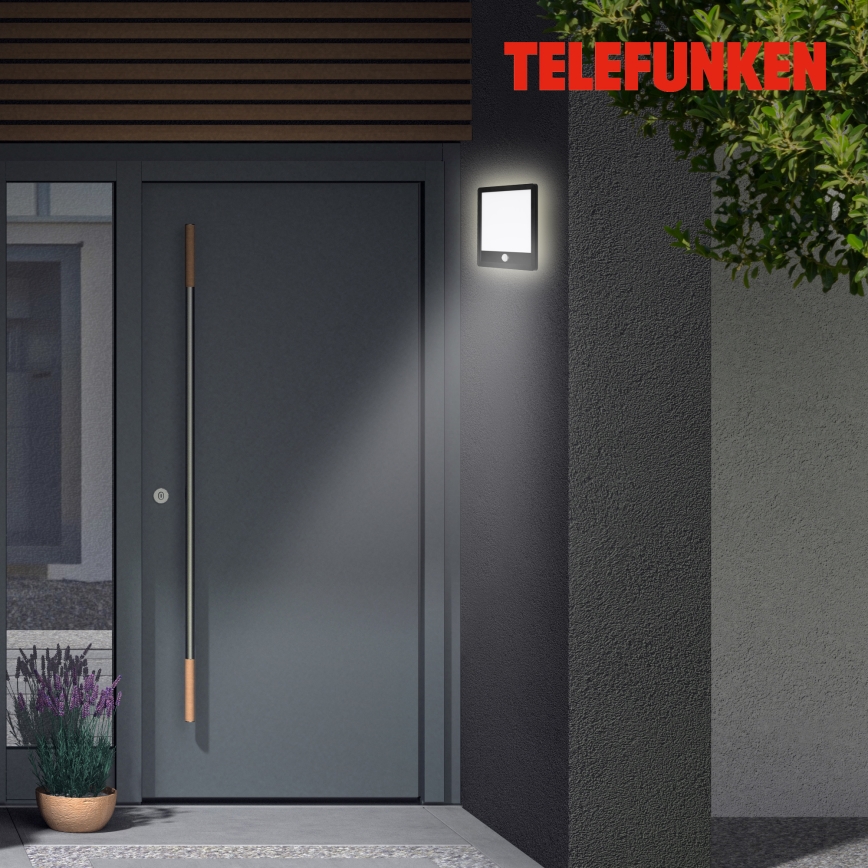 Telefunken 313805TF - LED Vonkajšie nástenné svietidlo so senzorom LED/15W/230V IP44