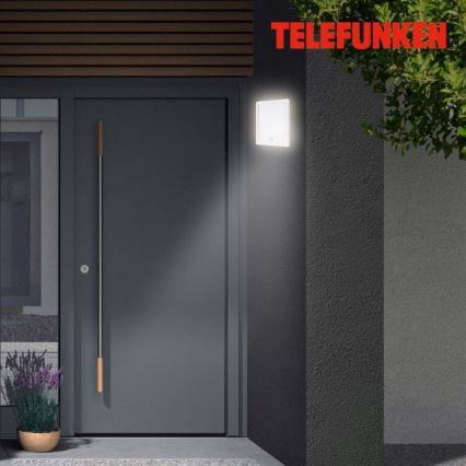 Telefunken 313806TF - LED Vonkajšie nástenné svietidlo so senzorom LED/15W/230V IP44