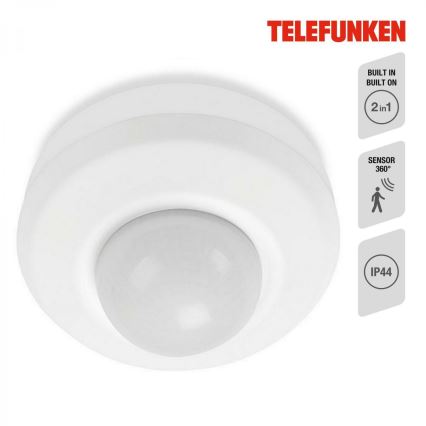 Telefunken 314706TF - Vonkajší senzor pohybu 360° IP44 biela