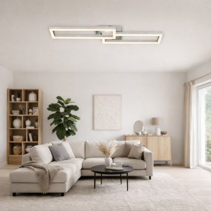 Telefunken 316108TF - LED RGBW stmievateľné stropné svietidlo FRAME LED/40W/230V 3000-6500K Wi-Fi Tuya matný chróm