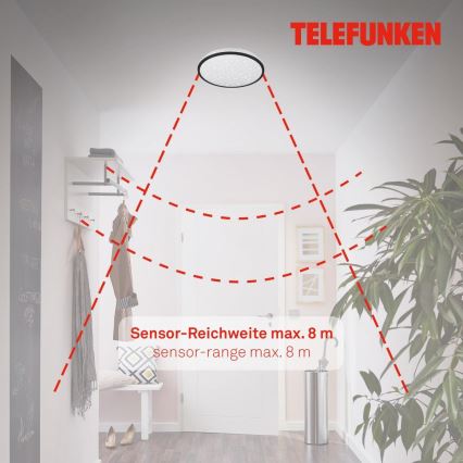 Telefunken 318305TF - LED Kúpeľňové stropné svietidlo so senzorom LED/16W/230V IP44 pr. 28 cm