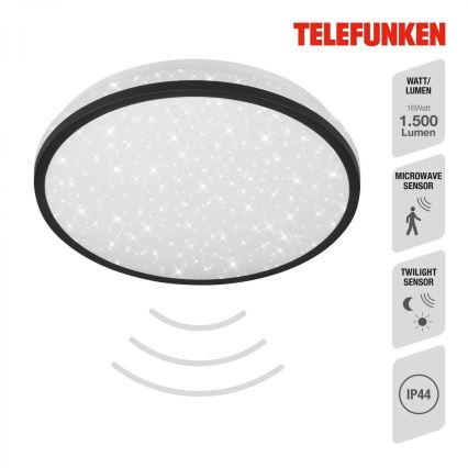 Telefunken 318305TF - LED Kúpeľňové stropné svietidlo so senzorom LED/16W/230V IP44 pr. 28 cm