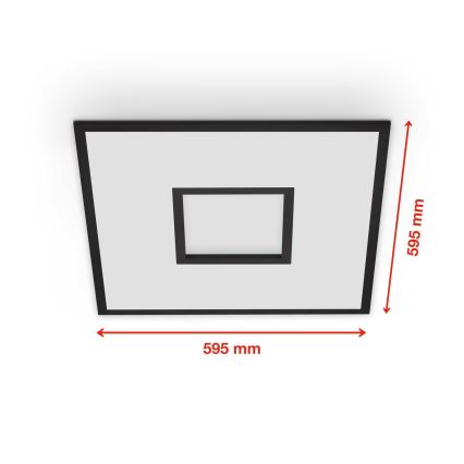 Telefunken 319505TF - LED RGBW Stmievateľné stropné svietidlo LED/36W/230V 2700-6500K čierna + diaľkové ovládanie