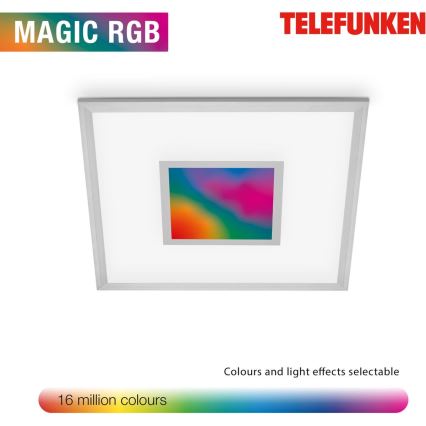Telefunken 319704TF - LED RGB Stmievateľné stropné svietidlo LED/24W/230V 3000-6500K + diaľkové ovládanie