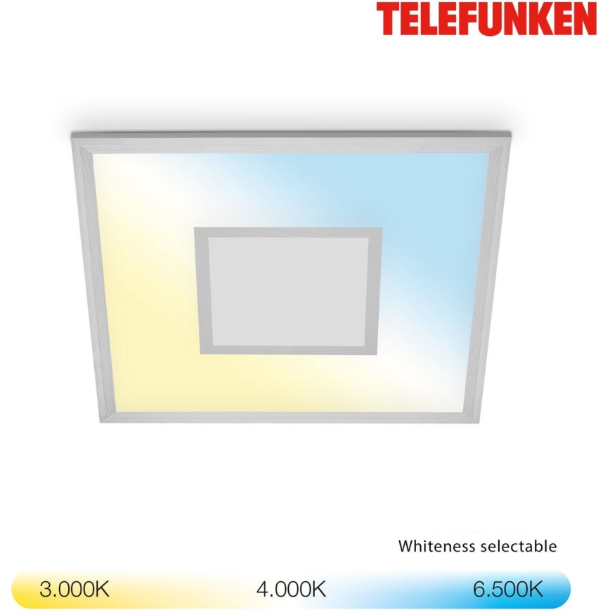 Telefunken 319704TF - LED RGB Stmievateľné stropné svietidlo LED/24W/230V 3000-6500K + diaľkové ovládanie