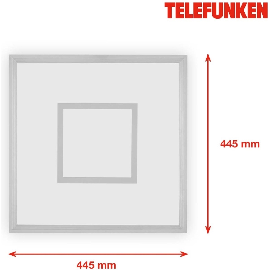 Telefunken 319704TF - LED RGB Stmievateľné stropné svietidlo LED/24W/230V 3000-6500K + diaľkové ovládanie