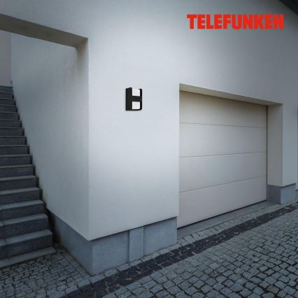 Telefunken 321005TF - Vonkajšie nástenné svietidlo 1xE27/12W/230V IP44 čierna