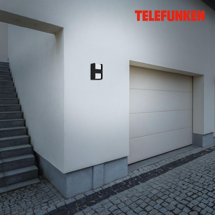 Telefunken 321005TF - Vonkajšie nástenné svietidlo 1xE27/12W/230V IP44 čierna