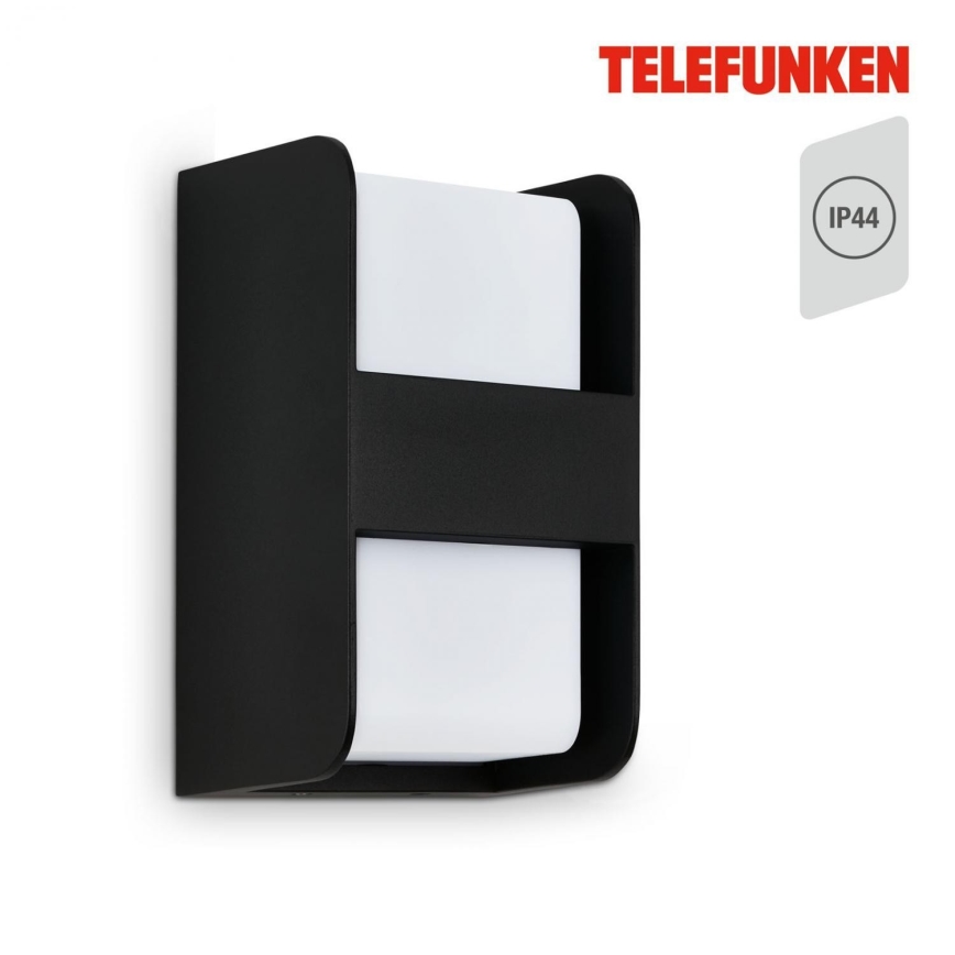 Telefunken 321005TF - Vonkajšie nástenné svietidlo 1xE27/12W/230V IP44 čierna