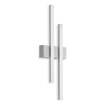 Telefunken - LED vonkajšie nástenné svietidlo 2xLED/4W/230V IP44 strieborné