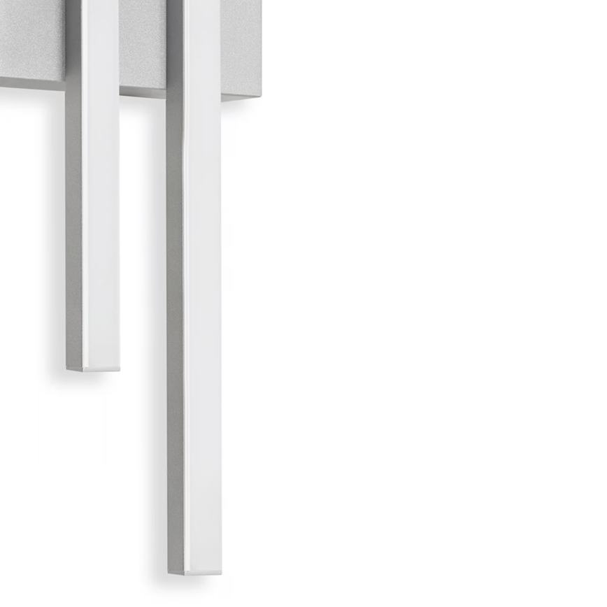 Telefunken - LED vonkajšie nástenné svietidlo 2xLED/4W/230V IP44 strieborné