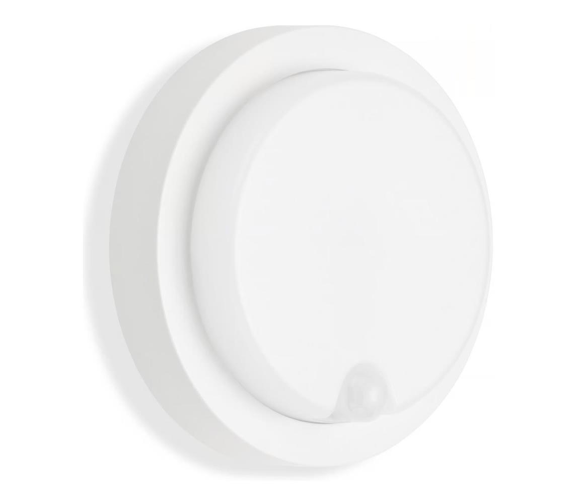 Telefunken - LED vonkajšie nástenné svietidlo so senzorom, 12 W, 230 V, IP44, biele 315306TF
