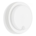 Telefunken - LED vonkajšie nástenné svietidlo so senzorom súmraku a pohybu LED/12W/230V IP44 biele