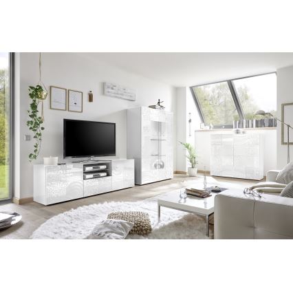 Televízny stolík ARIA biely