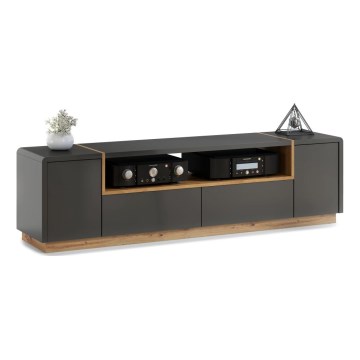 Televízny stolík FRED antracit/dub artisan
