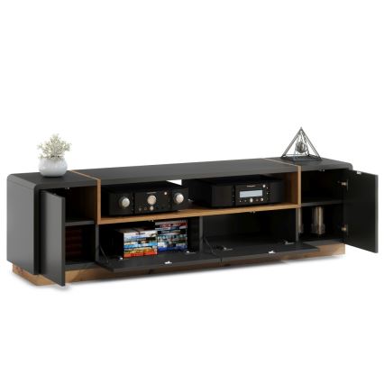 Televízny stolík FRED antracit/dub artisan