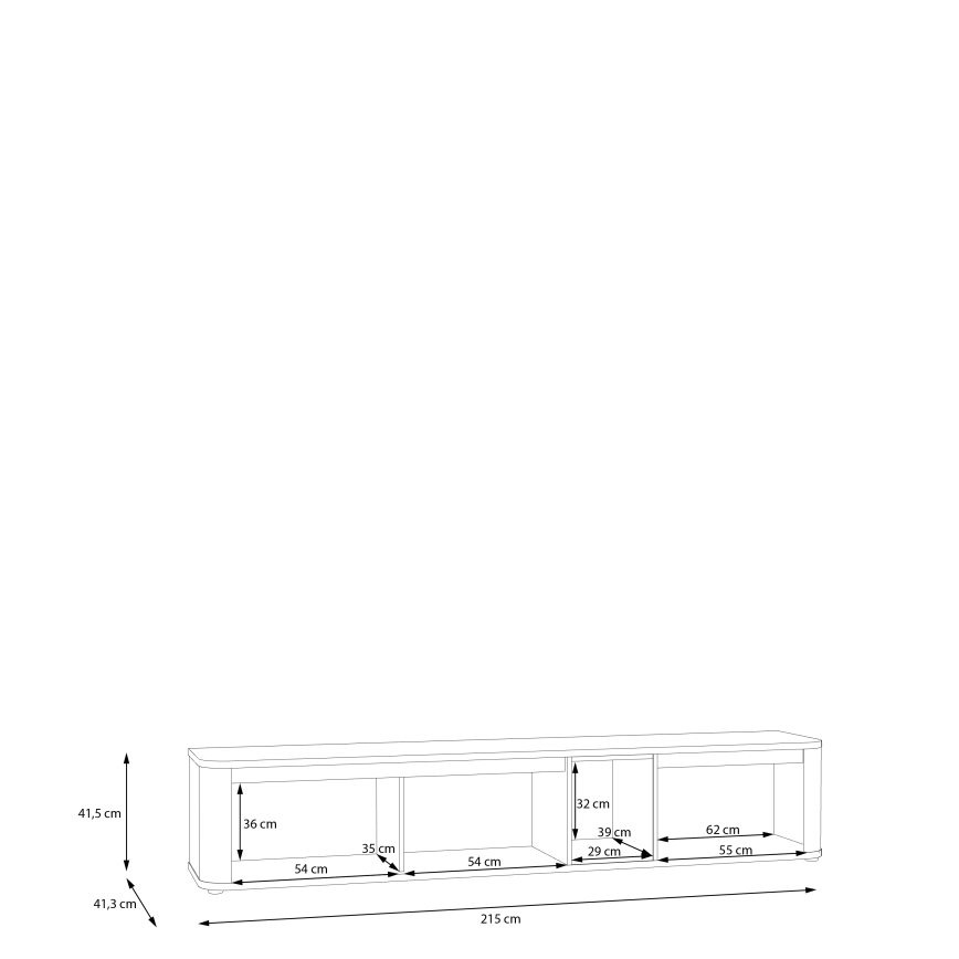 Televízny stolík INAR hnedá/hnedá