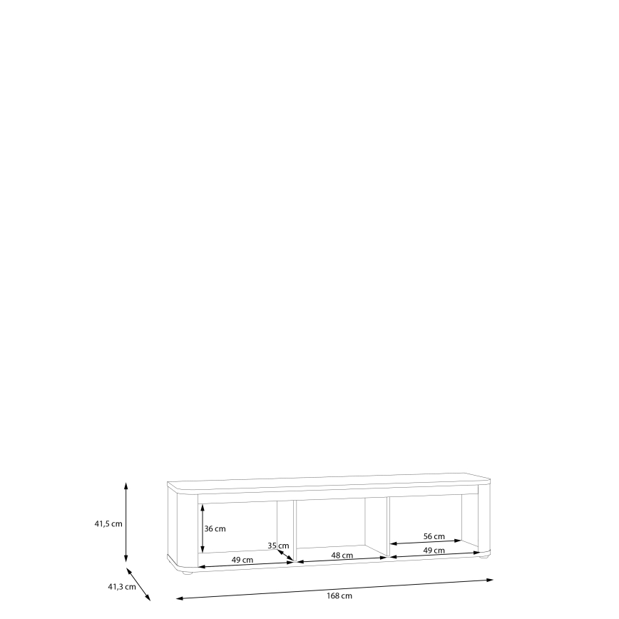 Televízny stolík INAR hnedý