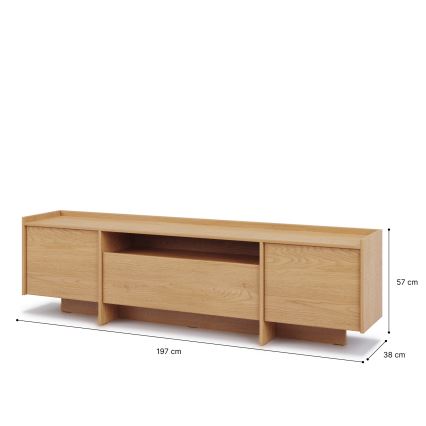 Televízny stolík KEMI 197x57 cm dub Cremona