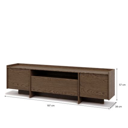 Televízny stolík KEMI 197x57 cm dub