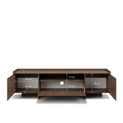 Televízny stolík KEMI 197x57 cm dub