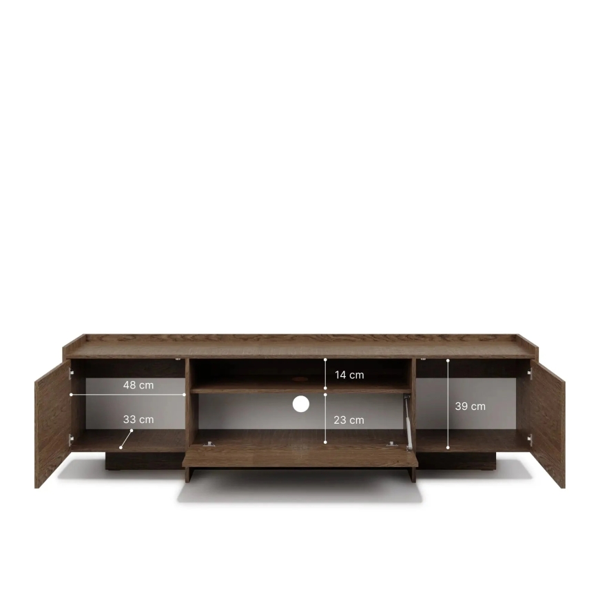 Televízny stolík KEMI 197x57 cm dub