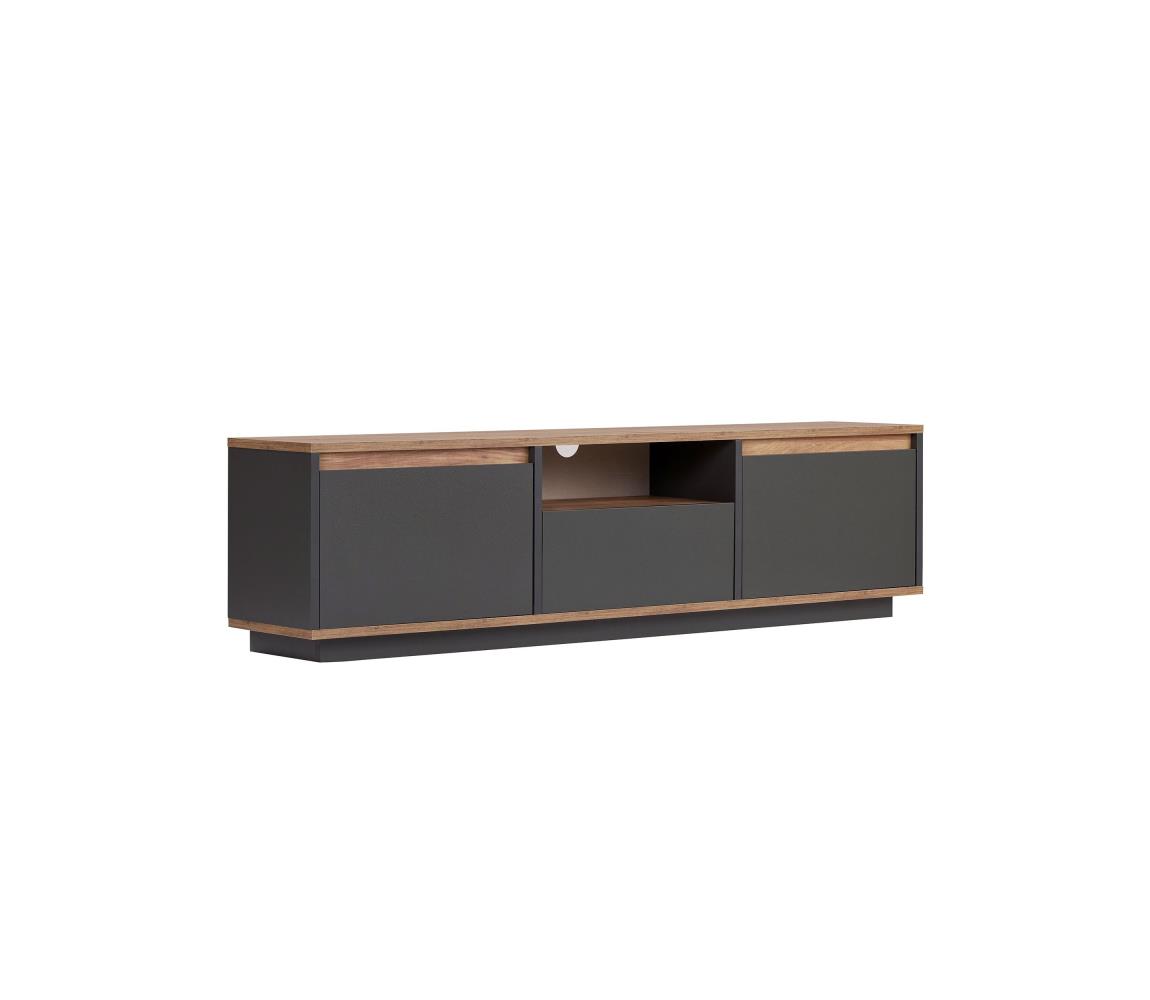 Televízny stolík KREDE 160x30 cm antracit/borovica 241NRD1352