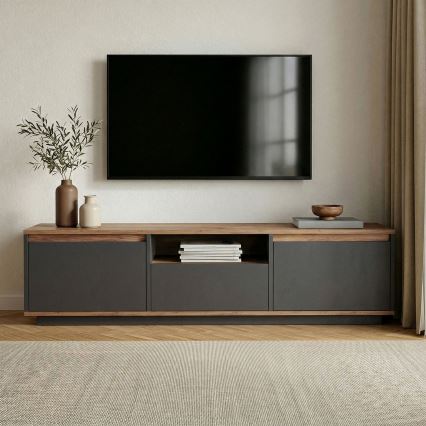Televízny stolík KREDE 160x30 cm antracit/borovica