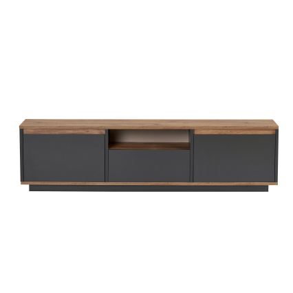 Televízny stolík KREDE 160x30 cm antracit/borovica