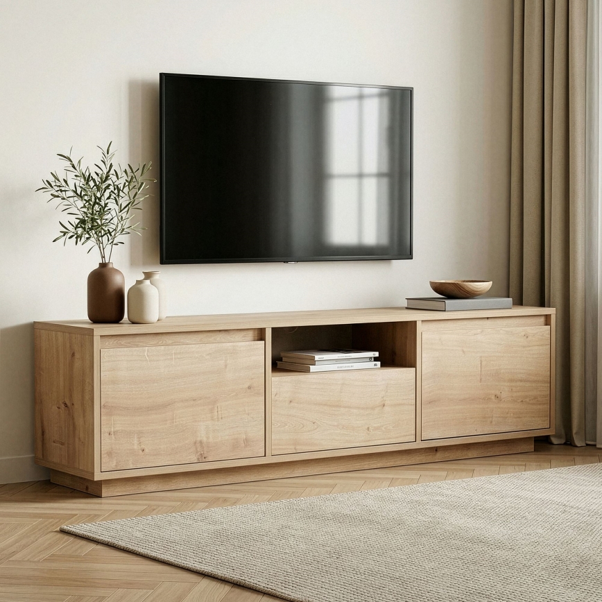 Televízny stolík KREDE 160x30 cm dub