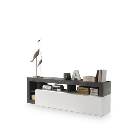 Televízny stolík LENOR biely/antracit