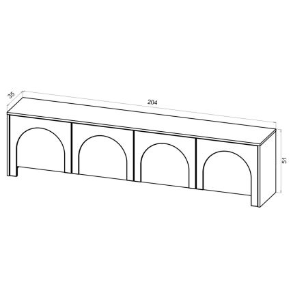 Televízny stolík NIO, čierny