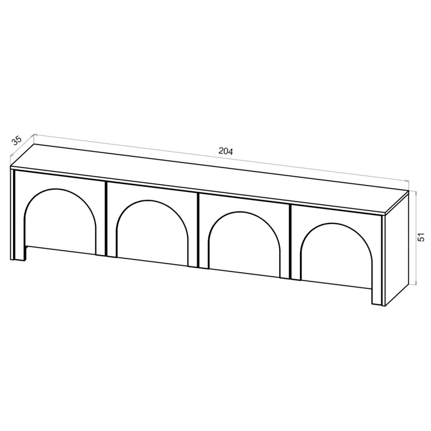 Televízny stolík NIO, čierny