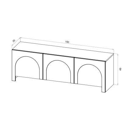 Televízny stolík NIO čierny
