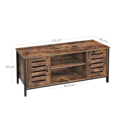 Televízny stolík VOLTAR hnedá/čierna