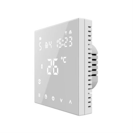 Termostat do podomietkovej inštalácie 230 V, biely, Wi‑Fi Tuya