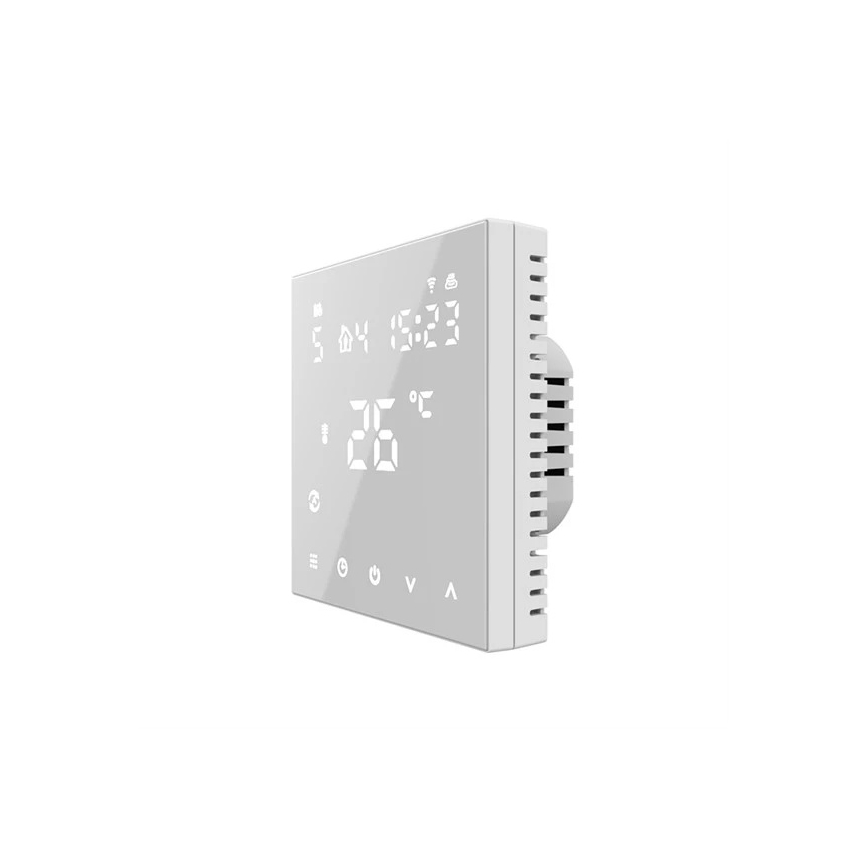 Termostat do podomietkovej inštalácie 230 V, biely, Wi‑Fi Tuya