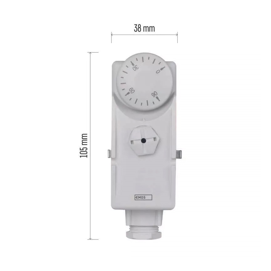 Termostat príložný 230V
